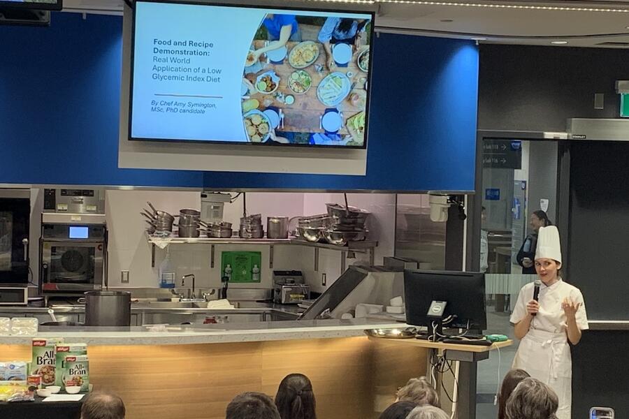 Amy Symington at culinary medicine workshop