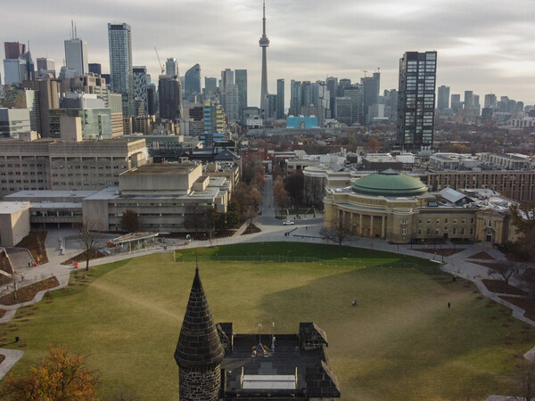 U of T front campus aerial shot